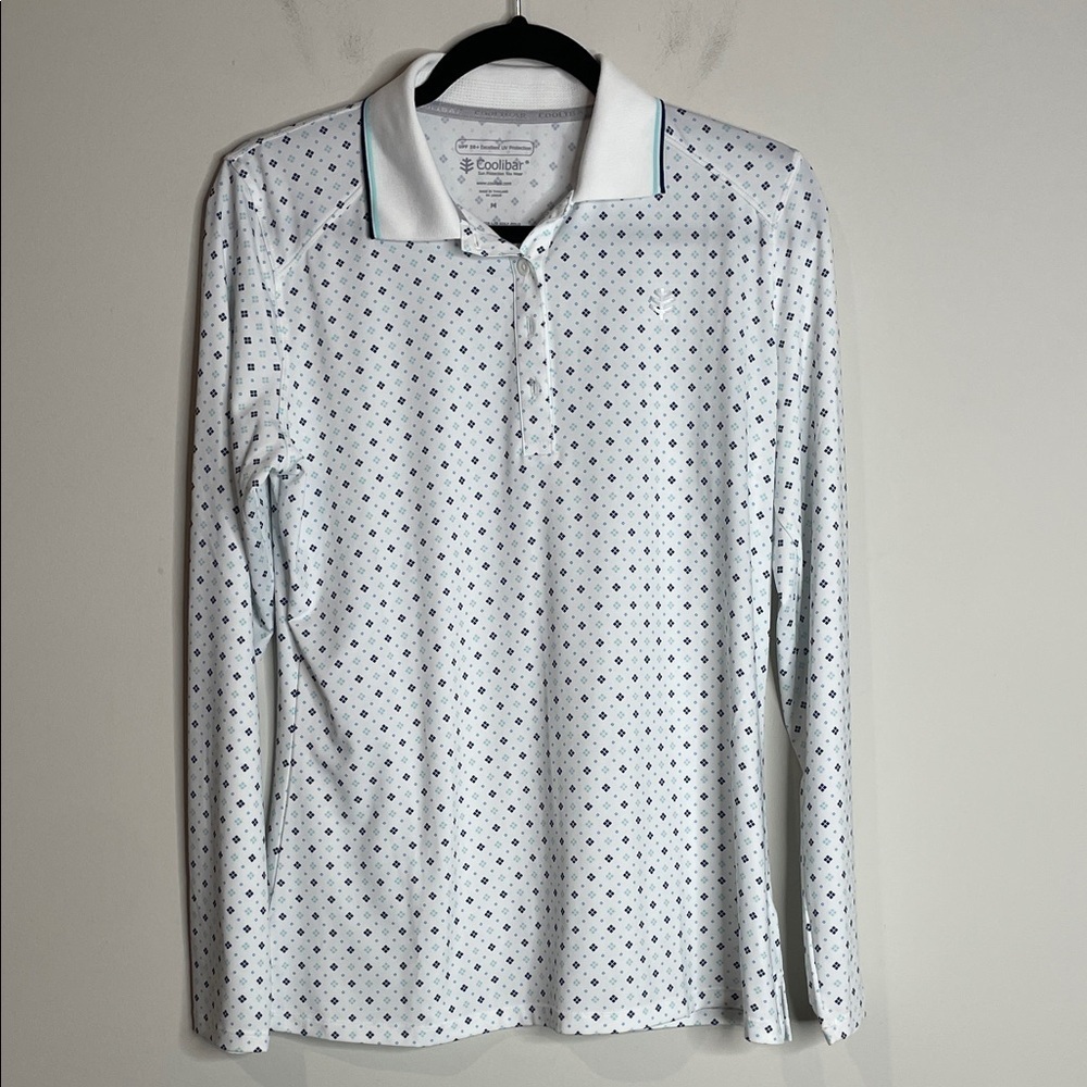 Coolibar | UPF 50+ Women's Prestwick Long Sleeve Golf Polo Size Medium